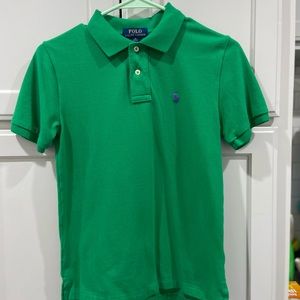 Boy’s Ralph Lauren Kelly green cotton mesh polo shirt size M 10-12